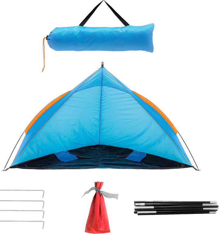 Blumixx Pop Up Strandmuschel für 2–3 Personen – Windschutz & Sonnenschutz Strand Zelt, kompakt faltb