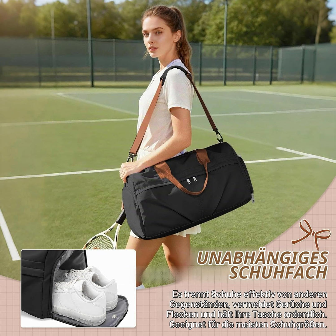 HYC00 Sport Duffel Bag Damen Sporttasche mit Schuhfach Reisetasche Damen Weekender Travel Bag Handge