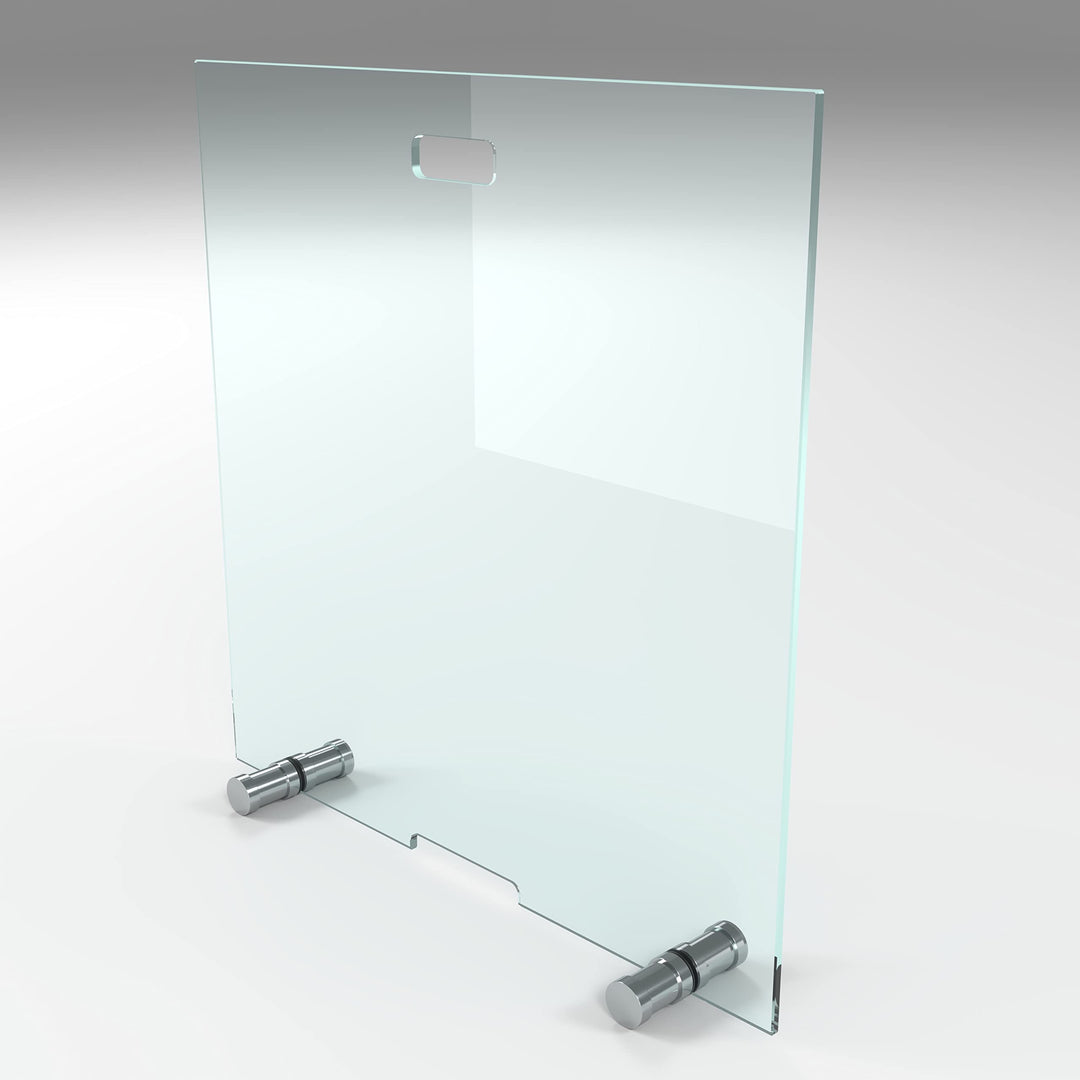 BIJON Kaminschutzgitter aus Spezial-Sicherheitsglas, Hitzeschutz Funkenschuztgitter, Ofenschutzgitte
