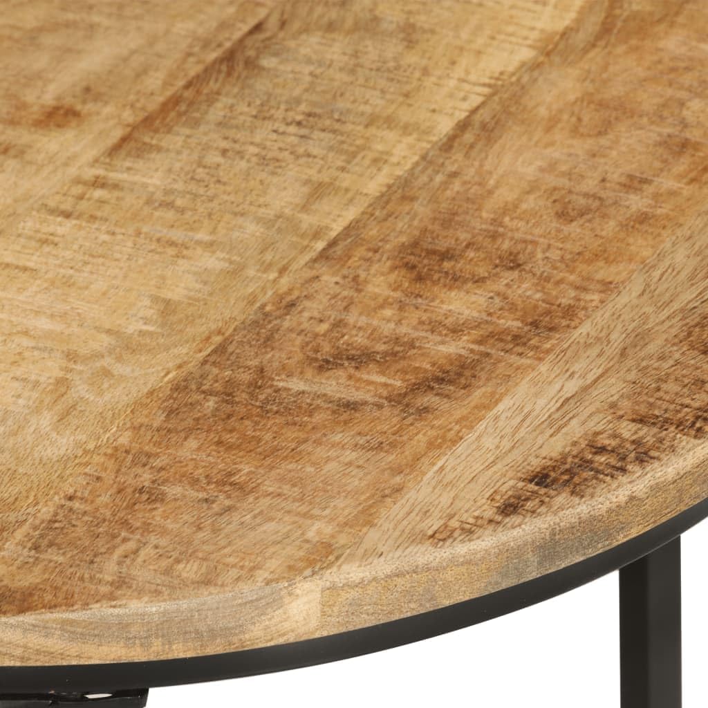 vidaXL Satztisch 3-TLG., Couchtisch Holz-Tischplatte Eisenbein, Beistelltisch für Wohnzimmer, Wohnzi