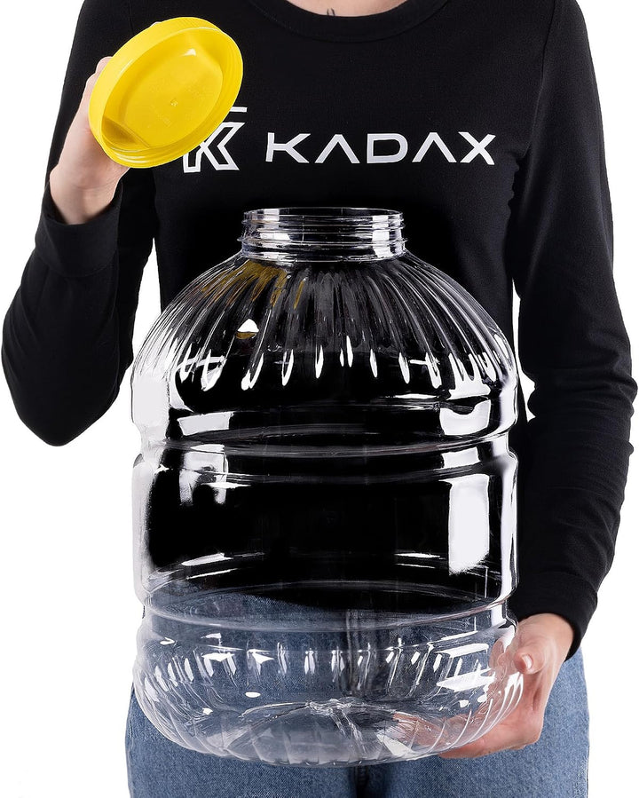 KADAX Vorratsdose mit Deckel, Vorratsbehälter aus Kunststoff, Einweckgefäss mit Griff, Plastikbehält