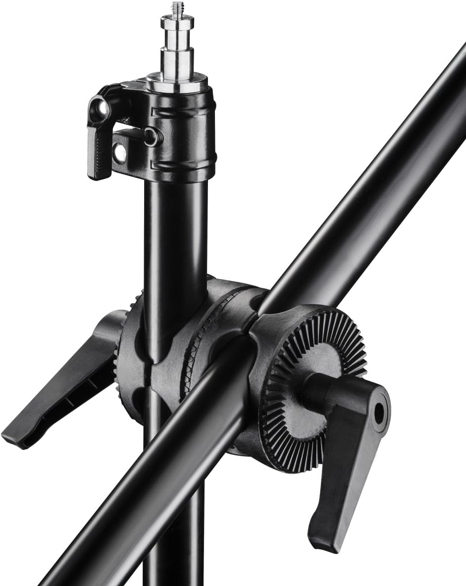 Walimex pro WT-501 Galgenstativ (max. Höhe ca. 175 cm und Belastbarkeit ca. 5 kg), Schwarz Single, S
