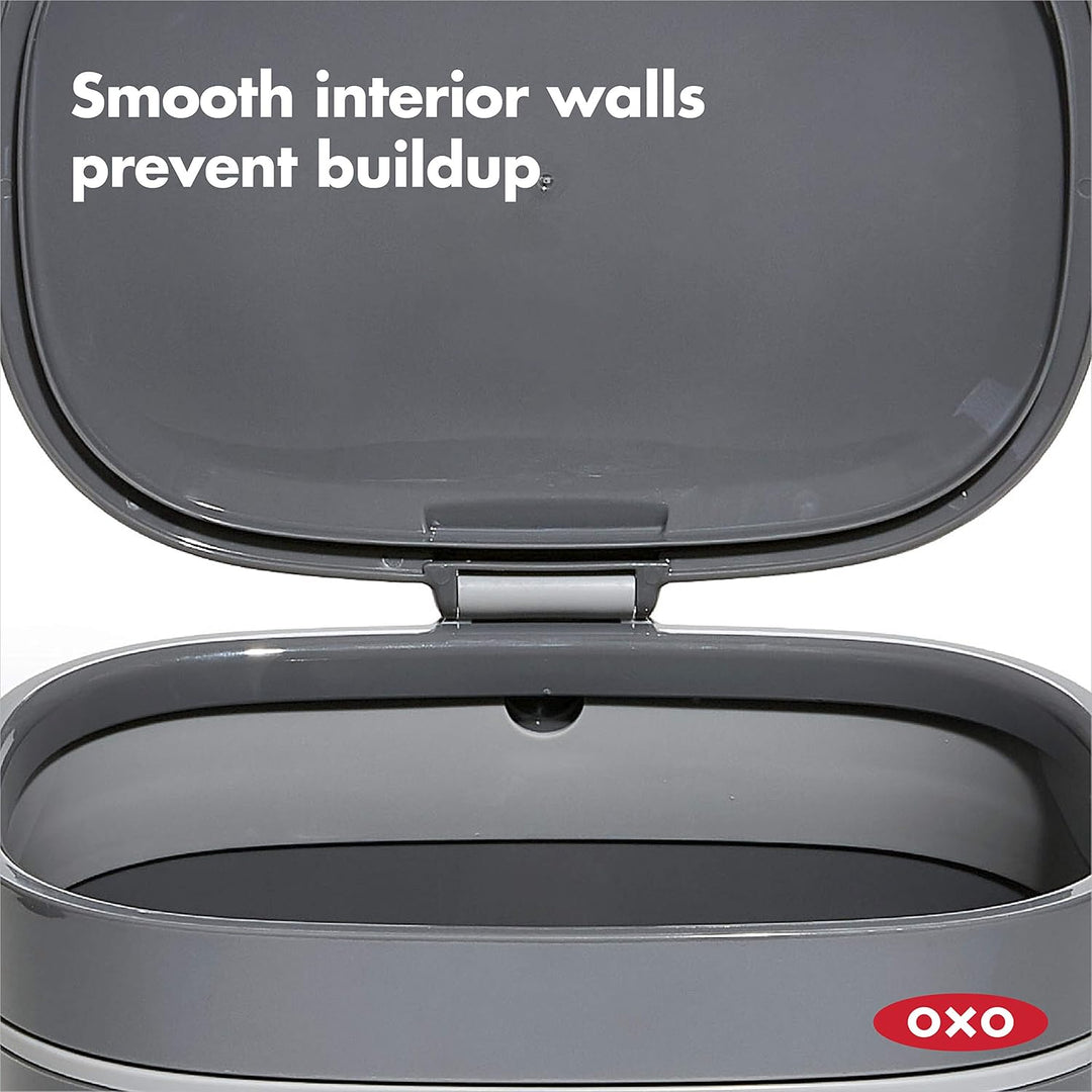 OXO Good Grips Komposteimer anthrazit – geruchsdichter Biomülleimer für die Küche – 6,6 l 6.6L Grau,