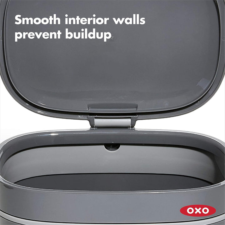 OXO Good Grips Komposteimer anthrazit – geruchsdichter Biomülleimer für die Küche – 6,6 l 6.6L Grau,
