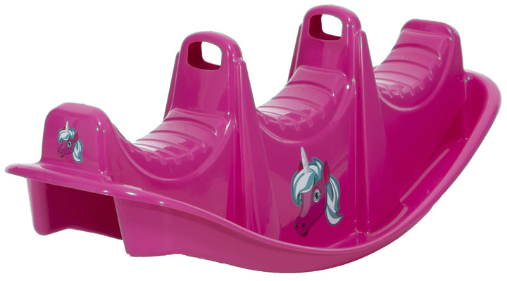 Wippe Rocker Einhorn Tier Schaukelwippe Kunststoff Kinder Spielzeug pink, Pink