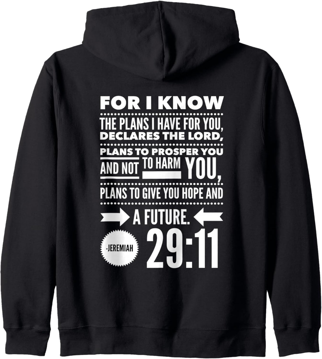 Christian Jeremiah 29:11 Hope Quote Bible Verse Scripture Kapuzenjacke