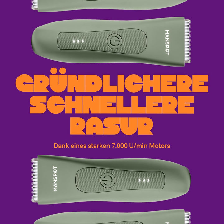 MANSPOT Intimrasierer Mann, Körperhaartrimmer für Herren, Professioneller Body Trimmer Wasserdicht m