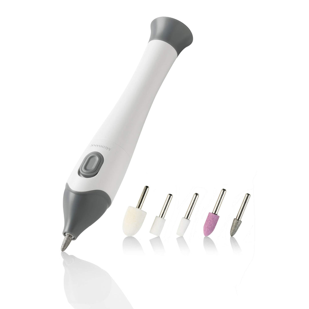 medisana MP 810 elektrisches Maniküre &amp; Pediküre-Set mit 5 Nagelpflege Aufsätzen, für Nägel, Nagelha