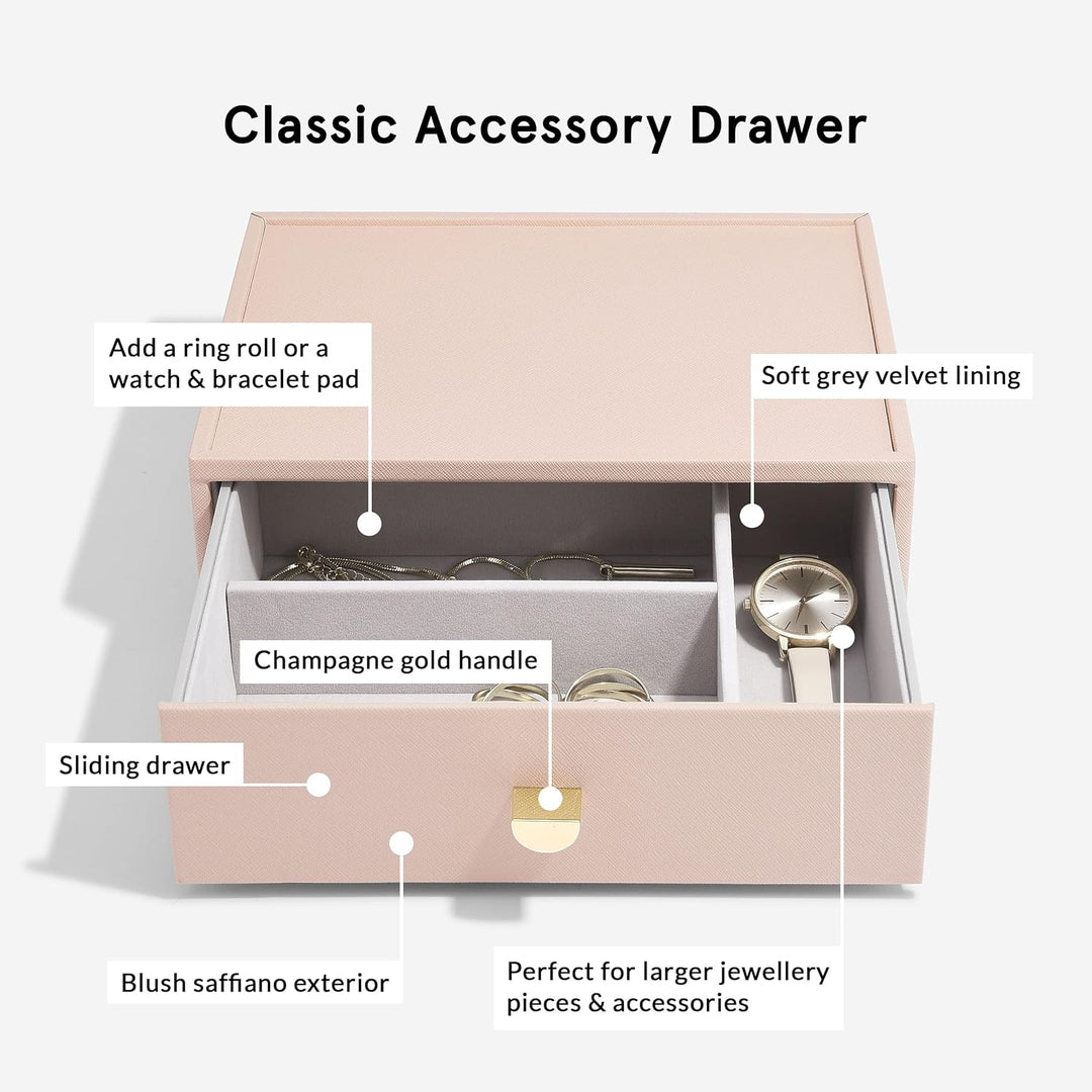 Stackers Blush Classic Jewellery Box - Set of 3 (with drawers) Blush Pink, Blush Pink
