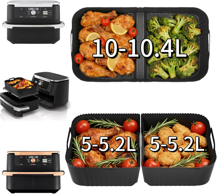Pietuley Ninja Heissluftfritteuse Zubehör für Foodi Flexdrawer 10,4 L AF500DE, COSORI Heissluftfritt