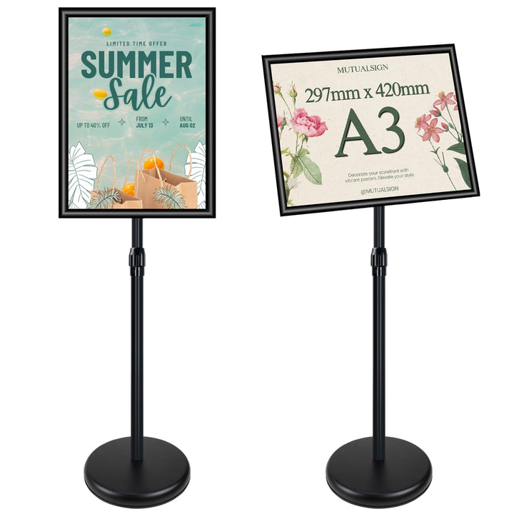 A3 Ständer Schilderhalter freistehende Schilder Aluminium Display Ständer Boden Poster Ständer für I