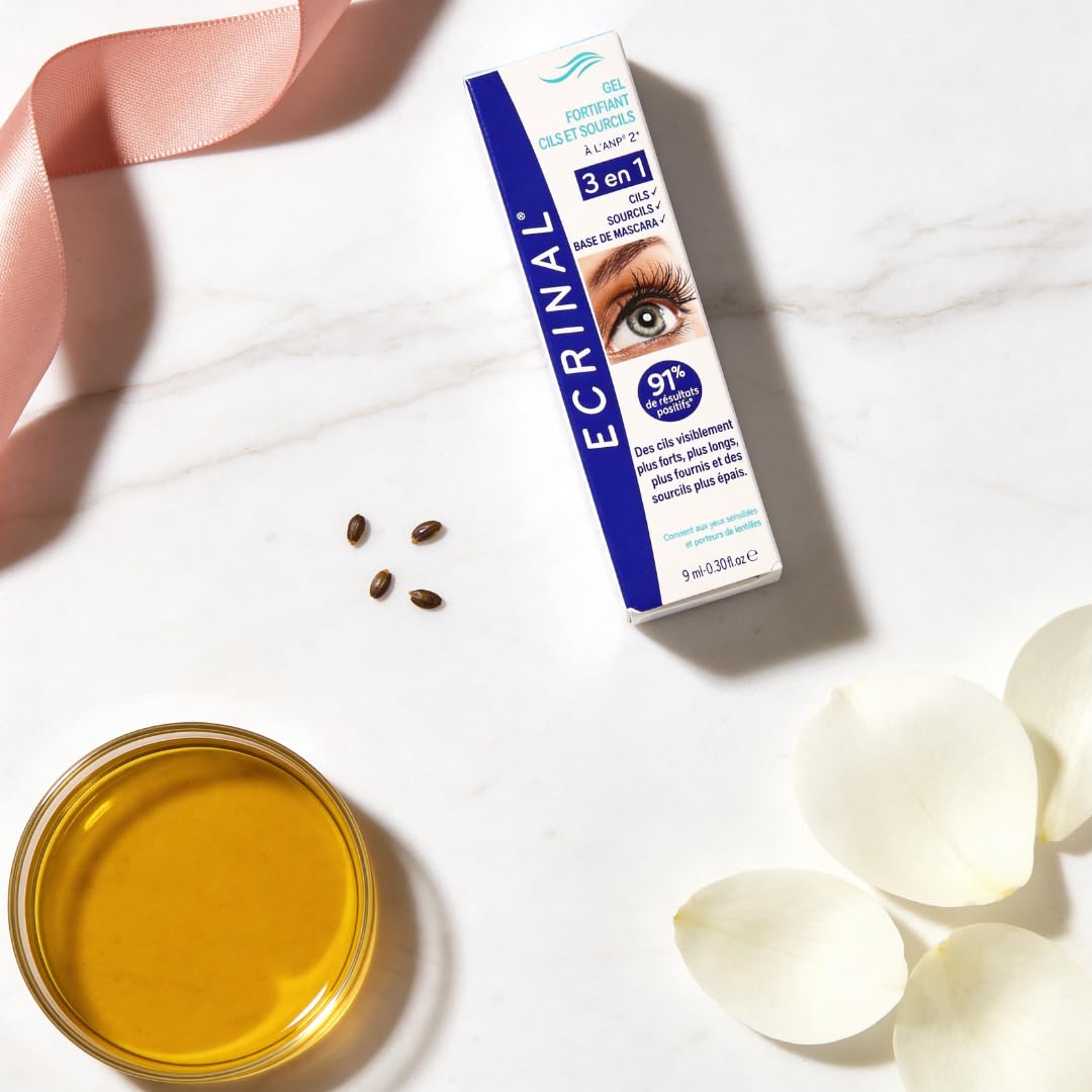 ECRINAL Strengthening Lash Gel mit ANP2+ für Wimpern- & Augenbrauenwachstum, reich an Omega 3, parab