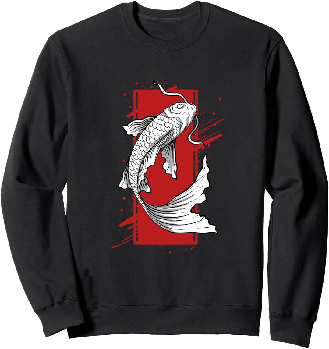 Retro asiatische Koi Fisch traditionelle Japaneses Sweatshirt