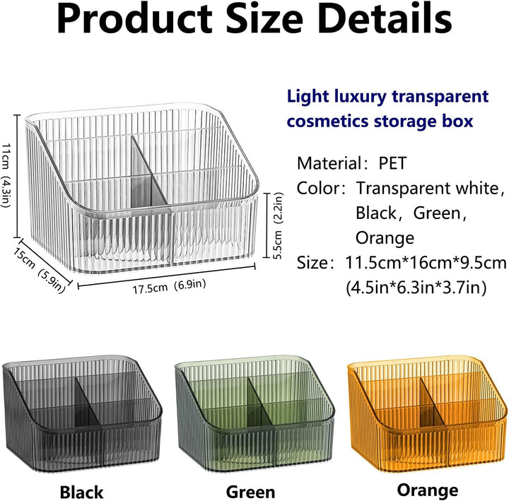 DASITON Make up Organizer,Kosmetik Organizer mit 5 Fächern,Acryl Kosmetik Aufbewahrung mit Grosser K
