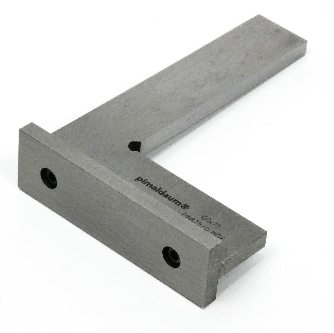 Anschlagwinkel, 90°-Flachwinkel mit Anschlag gem. DIN 875/0, Edelstahl (Metall, 100x70 mm) Metall 10