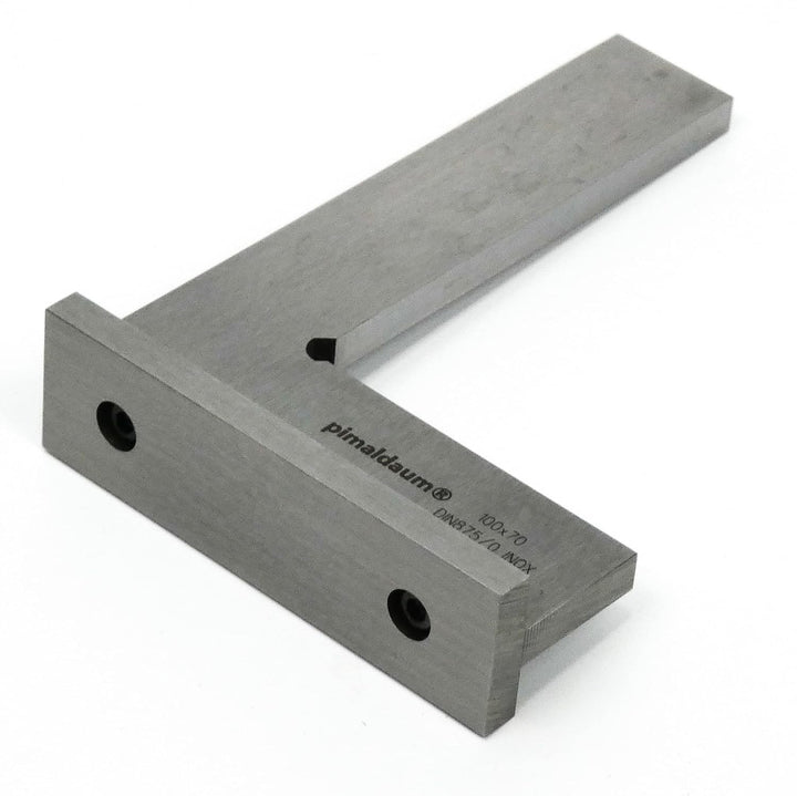 Anschlagwinkel, 90°-Flachwinkel mit Anschlag gem. DIN 875/0, Edelstahl (Metall, 100x70 mm) Metall 10