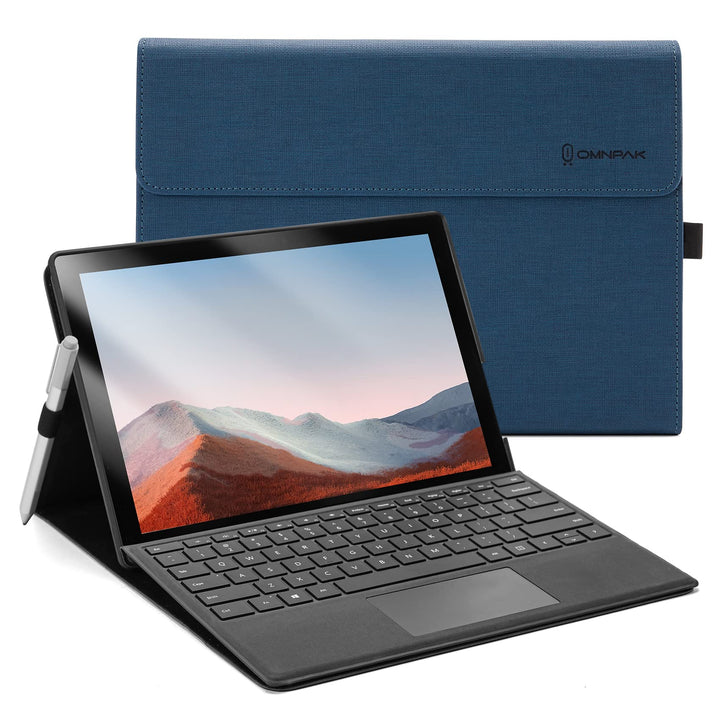 Omnpak Hülle für Microsoft Surface pro 7+/ 7/6 /5/4, Anpassbarer Betrachtungswinkel, Kompatibel mit