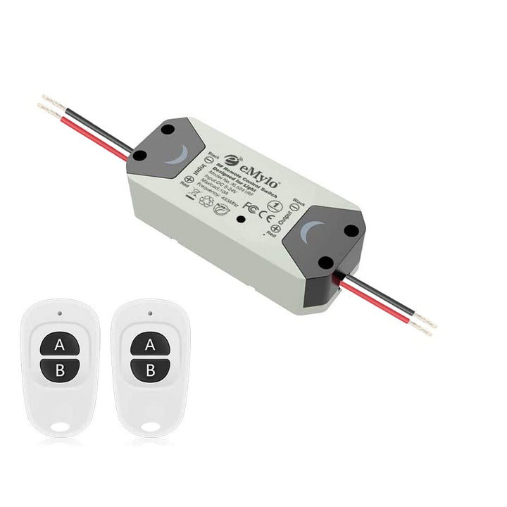 eMylo Smart Wireless RF Relay Schalter DC 12V HF Relaismodul Ein 1 Kanal Fernsteuerungsschalter 5V-2