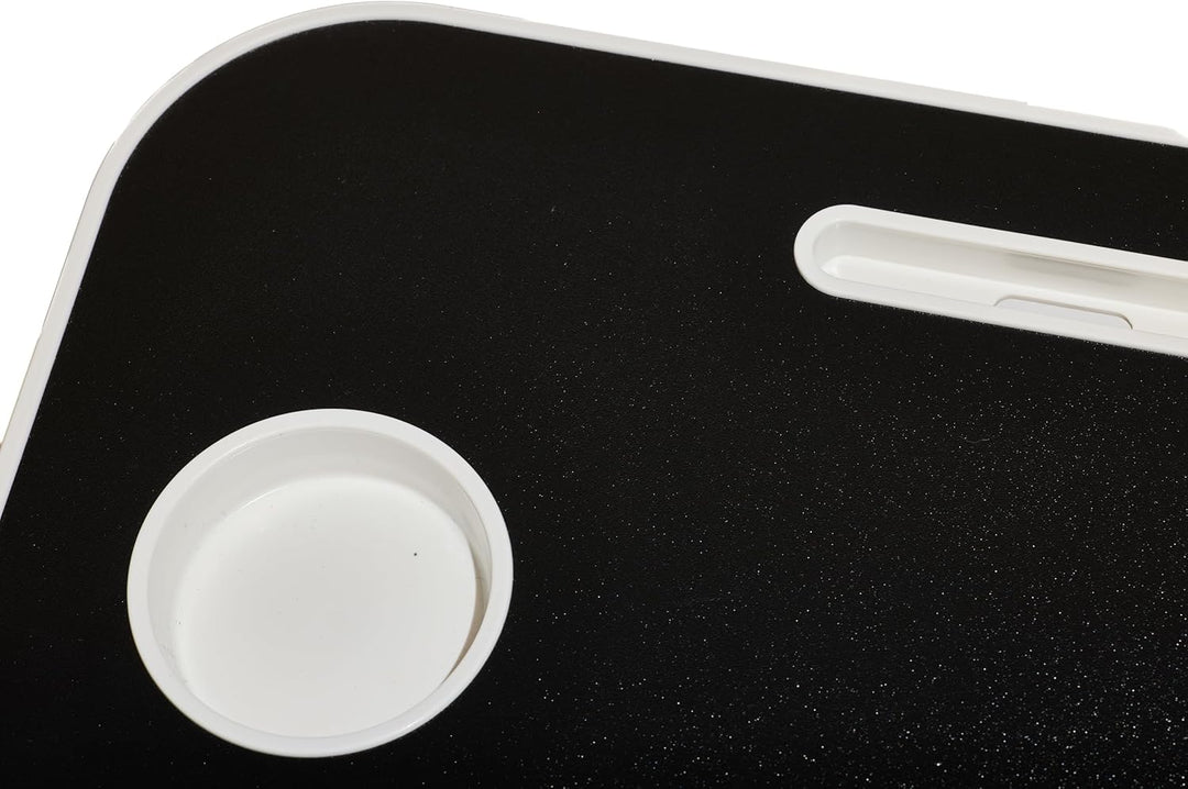 Smart Working Klapptisch aus Kunststoff und Metall, zusammenklappbar, mit Getränkehalter und Tablet-