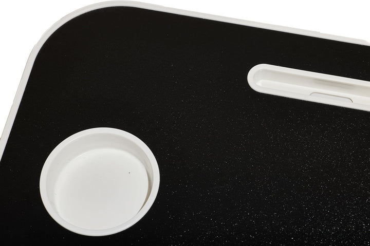 Smart Working Klapptisch aus Kunststoff und Metall, zusammenklappbar, mit Getränkehalter und Tablet-