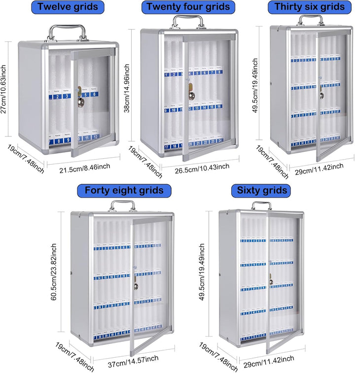 YINXSLO Handytresor Aluminium Handy gefängnis Wandmontierter Handysafe Abschliessbare Handygarage Sc