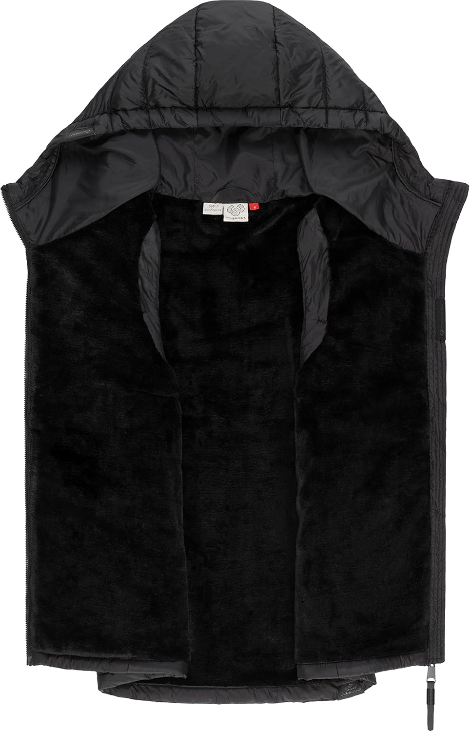 Ragwear Damen Winterjacke warme Steppweste mit Kapuze Lucinda Vest XS-XXL XL Schwarz, XL Schwarz