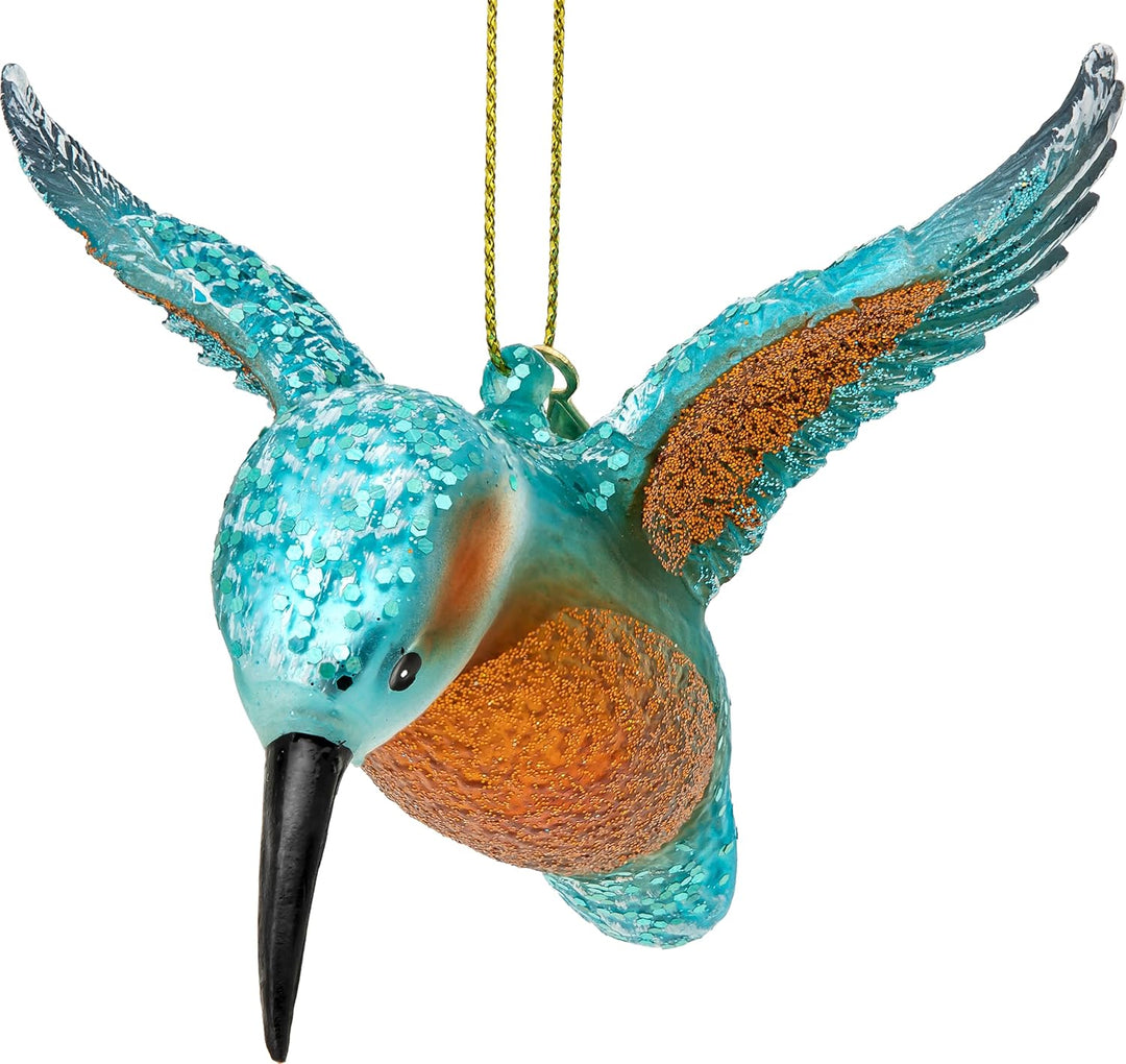 SIKORA Eisvogel besondere Weihnachtskugel Glas Christbaumschmuck Deko Figur Weihnachten Anhänger Orn