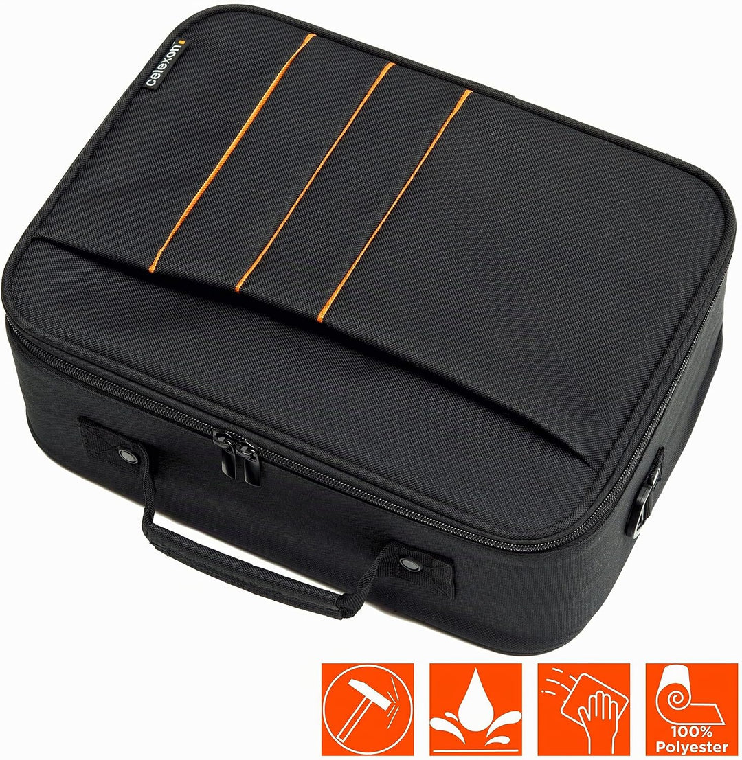 celexon Beamertasche Economy - 32x23x10 cm - Hartschalenrahmen - wasserabweisend & abwaschbar - 100%