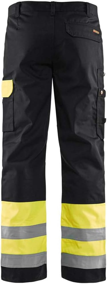 Blakläder Arbeitshose Bundhose Warnschutz 1584, Farbe:orange/marineblau;Grösse:58