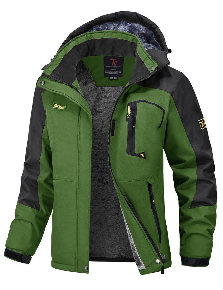 donhobo Damen Jacken Fleecejacke Winterjacke Wasserdicht Atmungsaktiv Verdickt Warm Winddicht Softsh