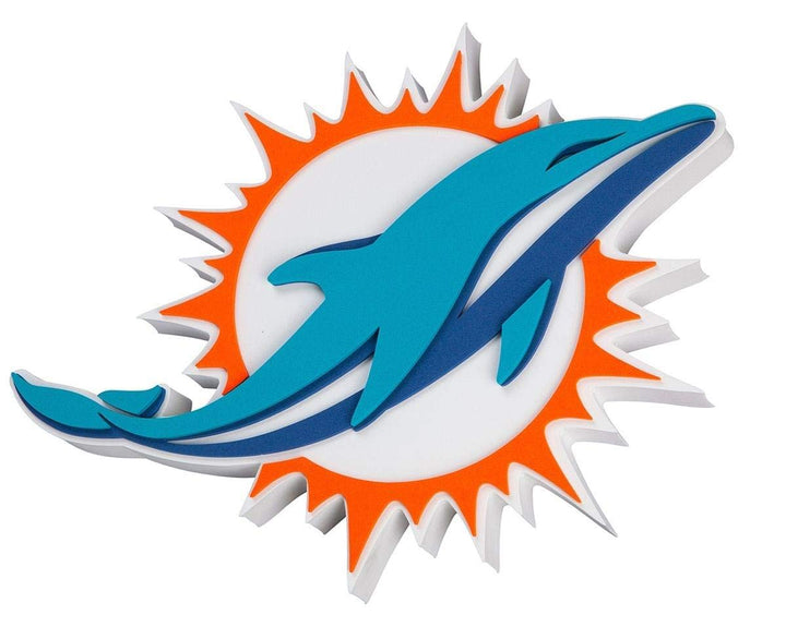 FanFave NFL Miami Dolphins 3D-Wandschild aus Schaumstoff, Miami Dolphins