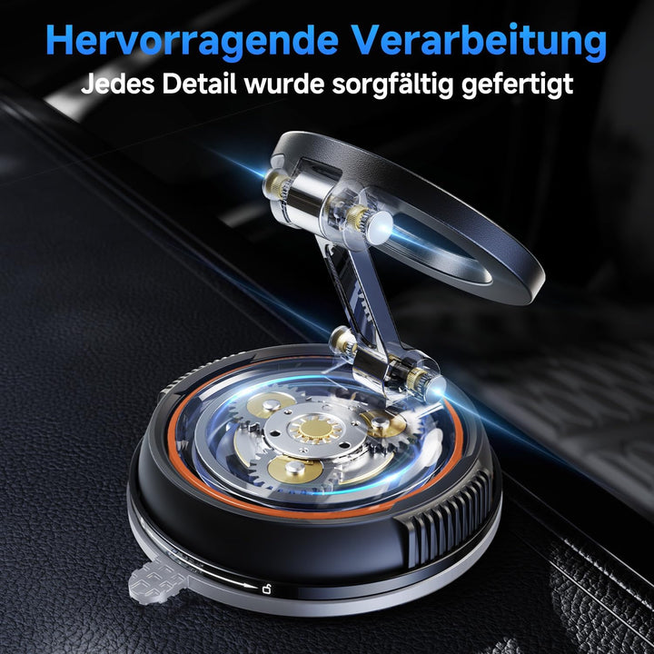 Handyhalterung Auto Magnetische, 360° Drehbare Vakuum Magnetischer Handyhalterung, KFZ Autohalterung