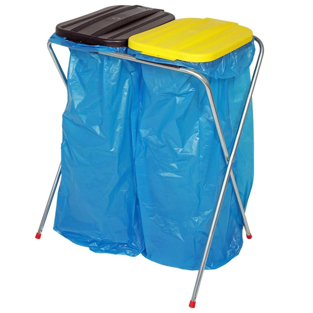 BRB Leichter Wertstoffsammler mit 2 eckigen Deckeln,HxBxT 810x660x410 mm, für 2x 70 o. 120 Liter-Mül