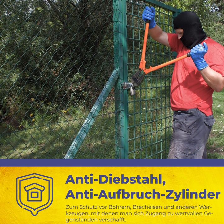 Strapazierfähiges, wetterfestes Vorhängeschloss mit 3 Schlüsseln für den Aussenbereich, extra dicker