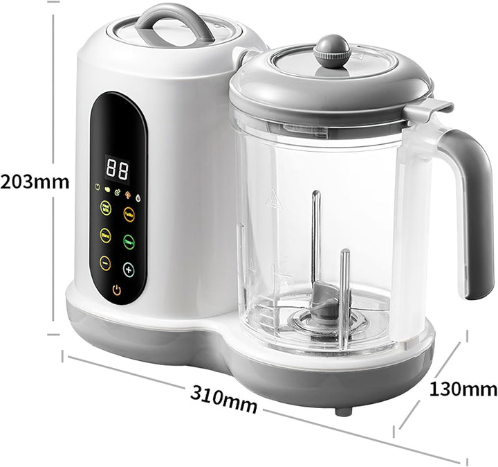 4-in-1 Babybrei Zubereiter &amp; Dampfgarer Mixer Baby, 400ml Baby Küchenmaschine mit Touchscreen, Autom