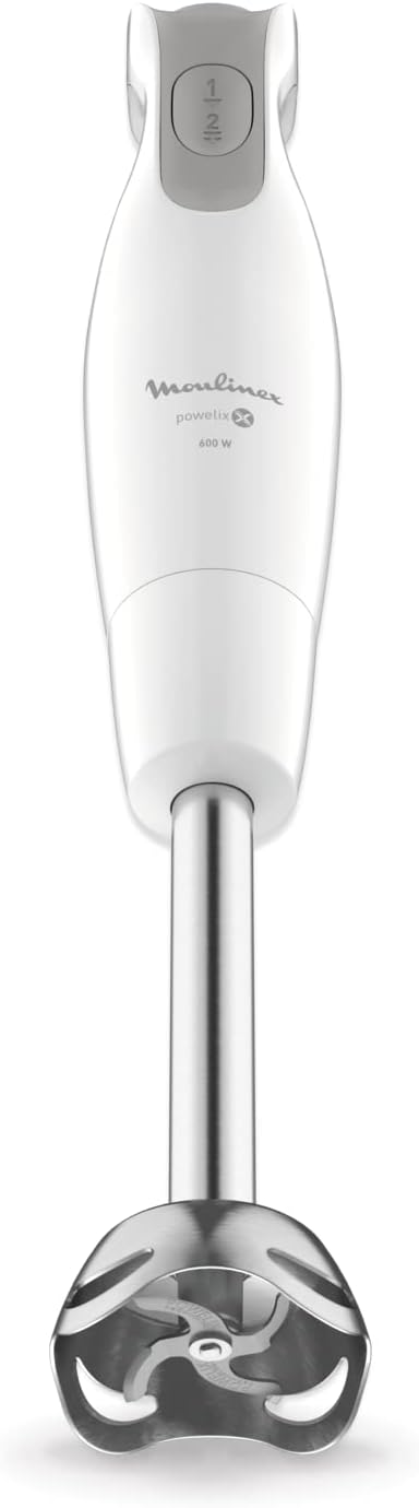Moulinex Dailychef Weiss DD5511 Stabmixer, 600 W, bis zu 30% schnellere Ergebnisse, 2 Geschwindigkei