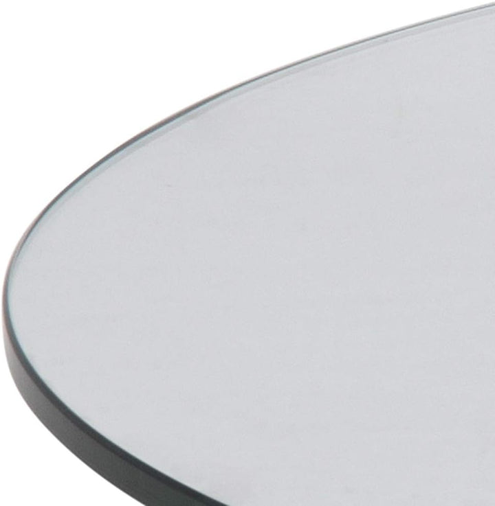 AC Design Furniture Heather runder Couchtisch aus Glas, Beistelltisch, Glastisch mit Metallgestell,