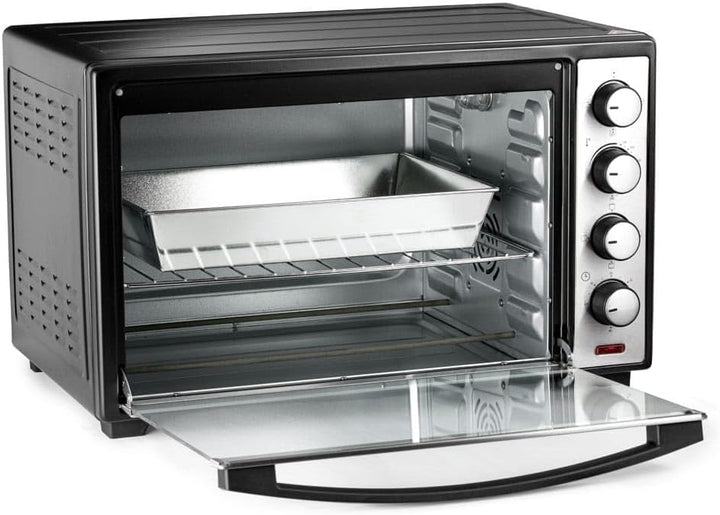 Koliber SUPERMAX X 3000W Backofen 48L Umluft Drehspiess Familienofen Pizzaofen Edelstahl 2000W Ober