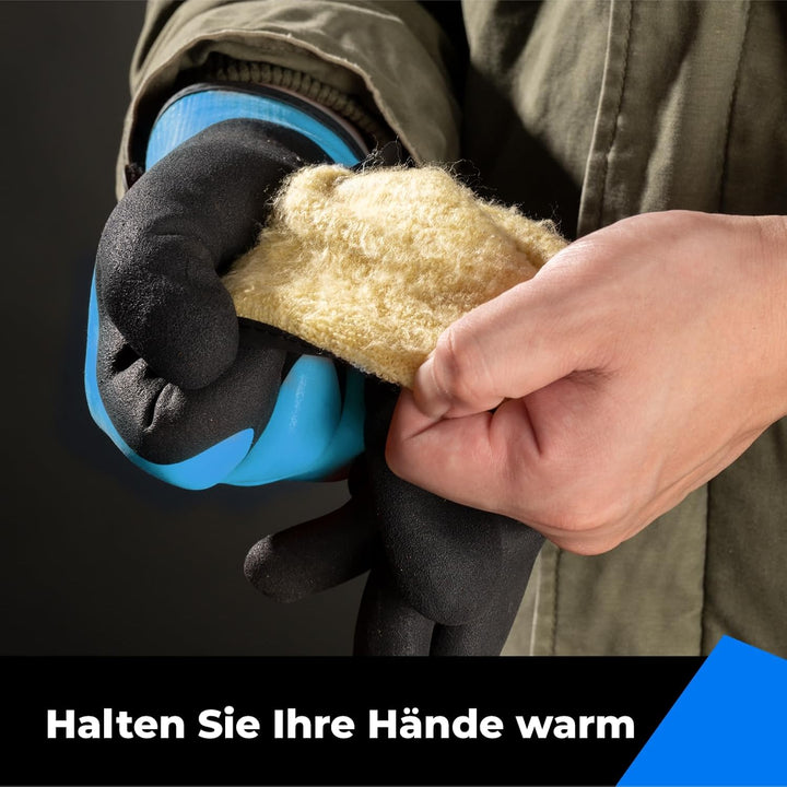 100% Waaserdichte Arbeitshandschuhe für Herren und Damen, 3 Paare, Arbeitshandschuhe Winter für kalt