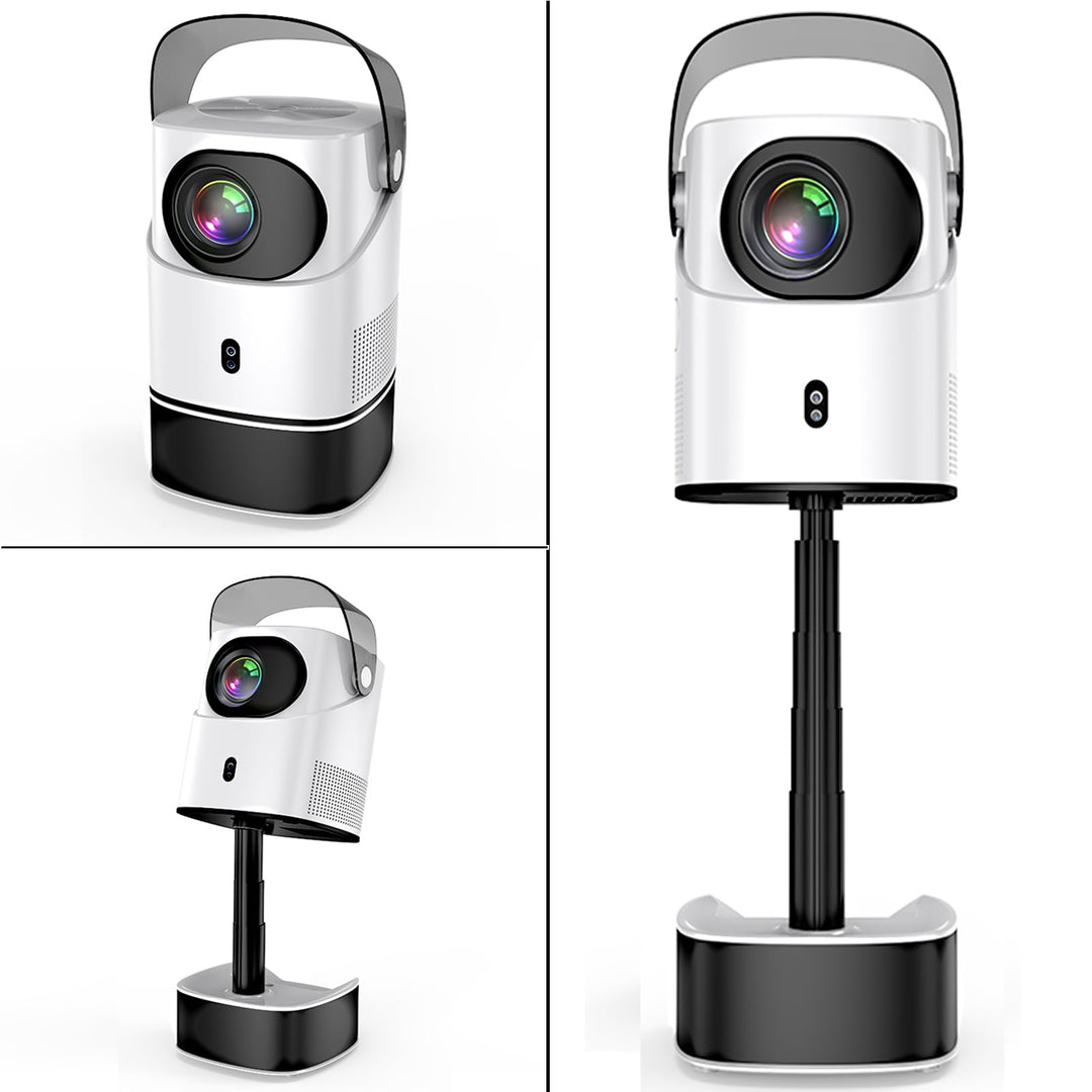 Smart Beamer, Tragbarer Projektor with WiFi & Bluetooth 5.4, 1080P Video Proyector 600 ANSI Lumen, 1