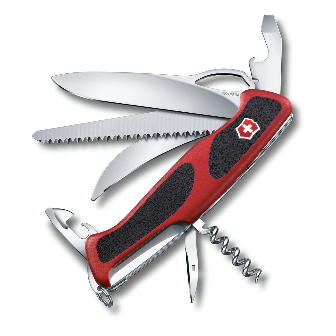 Victorinox, Schweizer Taschenmesser, Ranger 57 M, Multitool, 13 Funktionen, Klinge, gross, Korkenzie
