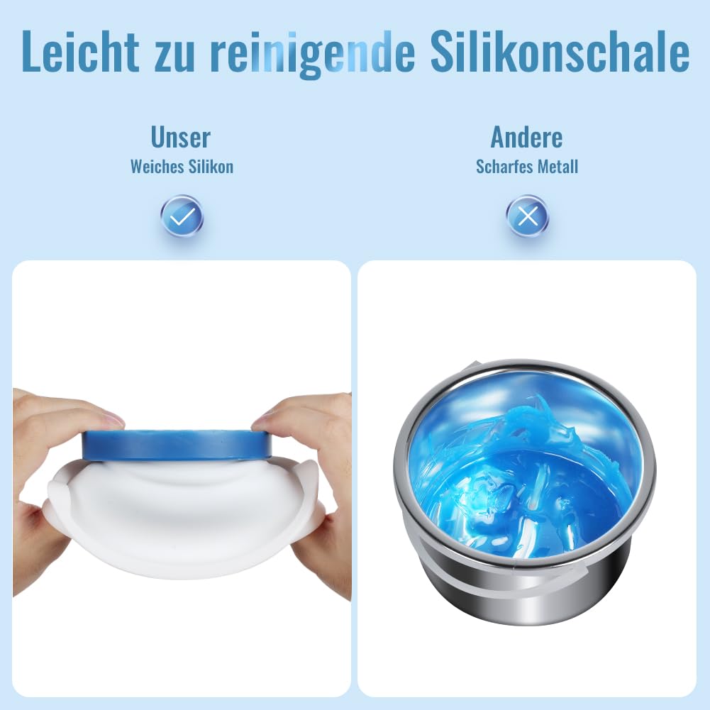 CITHOT Wachswärmer Haarentfernung Kit LCD Touchscreen Waxing Set 4 Wachsbohnen 20 Holzspateln Wachse