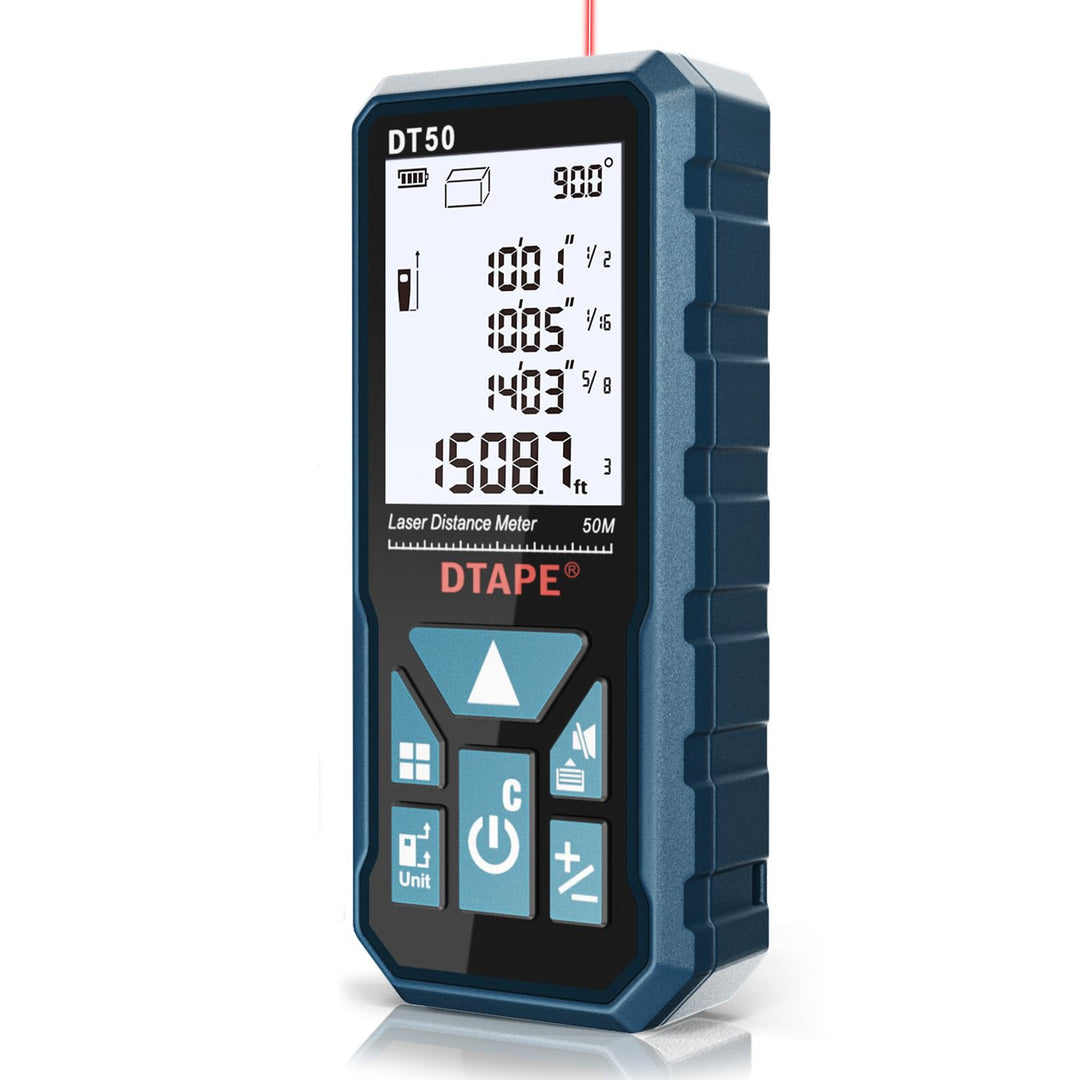 DTAPE Laser-Entfernungsmesser, Hochpräziser Digitaler Laser-Messgerät, Elektronisches Massband 5,1 c