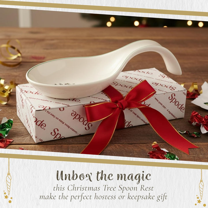 Spode Weihnachtsbaum-Löffelablage, 30,5 cm, festliche Kochutensilienablage, Weihnachtsspatel & Schöp