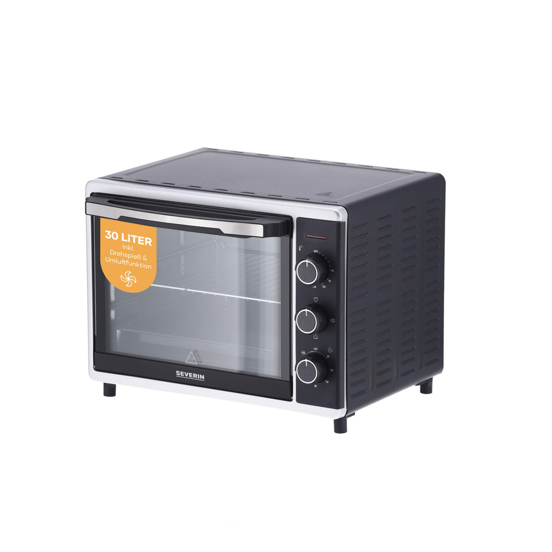 SEVERIN TO 2056 Back- und Toastofen mit Umluftfunktion (1.600 W, Inkl. Grillrost und Backblech, 30 L