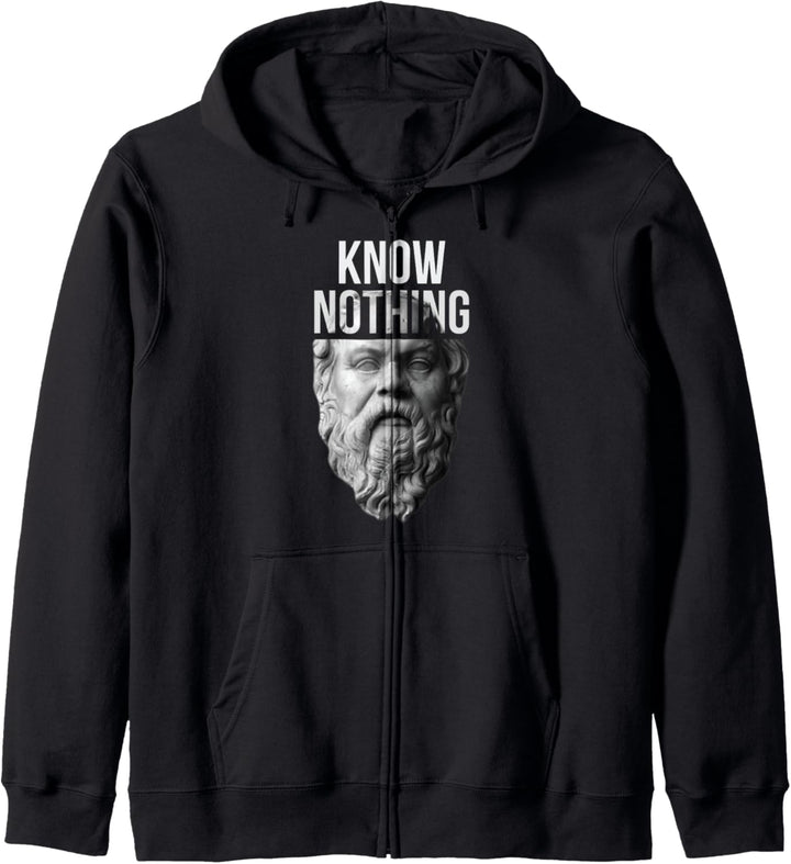 Sokrates Know Nothing Delphi - Philosophie Shirt Geschenk Kapuzenjacke