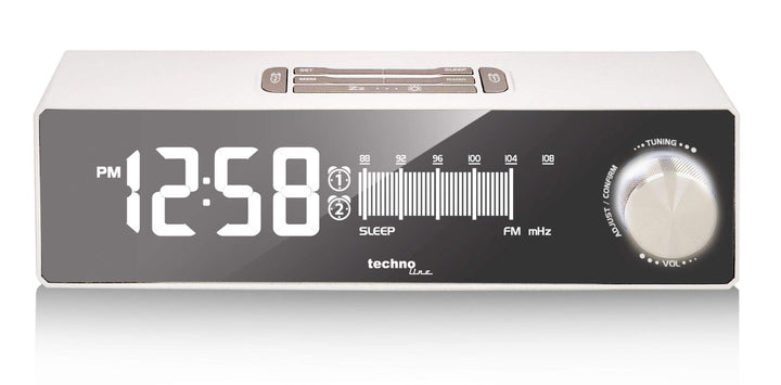 Technoline WT 483 Radiowecker mit USB-Ladeanschluss, Retro-Optik