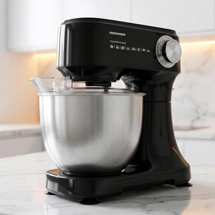 HPM-D750BK Stand Mixer – Planetary Mixing System, 750W Power, 5L Stainless Steel Bowl, 10 Speed Sett