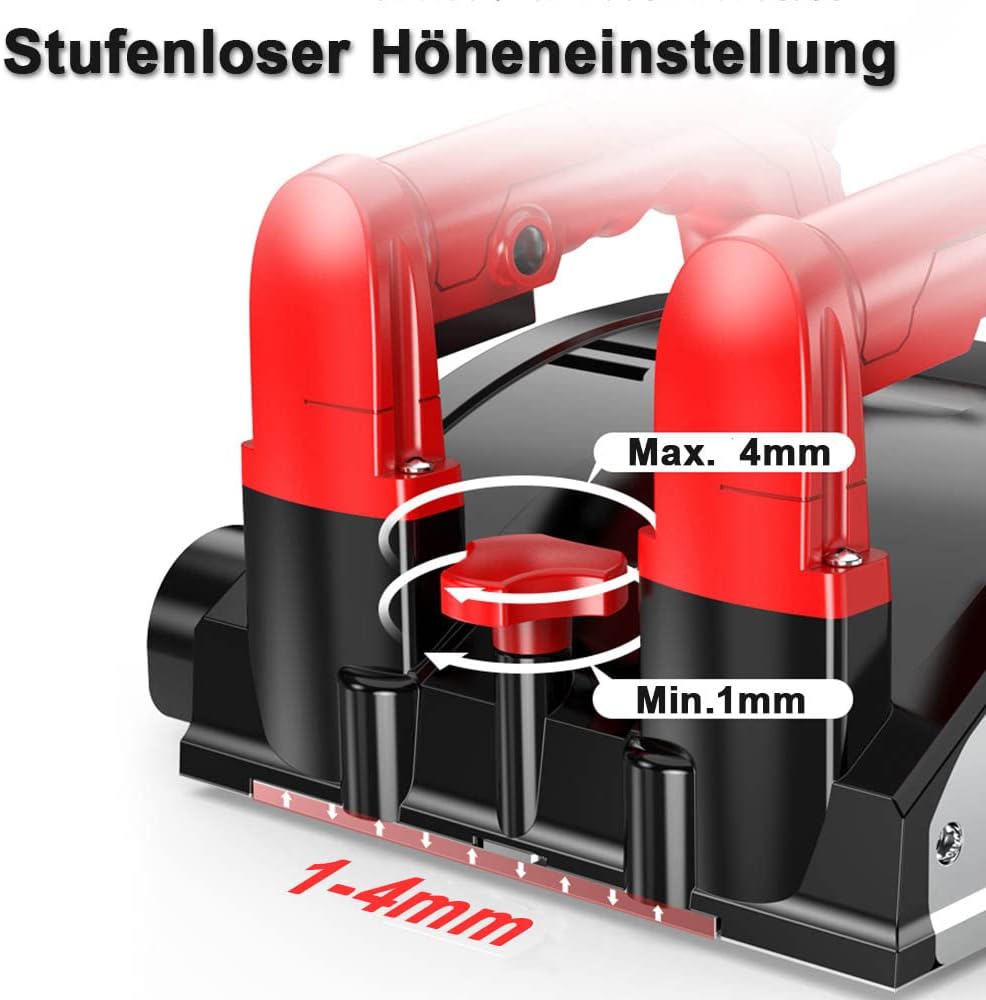 XIIW Betonfräse 1600W 4000UPM Walzenfräse Sanierungsfräse Putzfräse Mauerfräse Betonschleifer Walzen