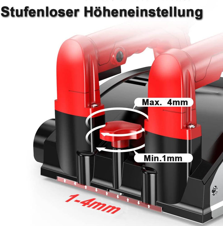 XIIW Betonfräse 1600W 4000UPM Walzenfräse Sanierungsfräse Putzfräse Mauerfräse Betonschleifer Walzen